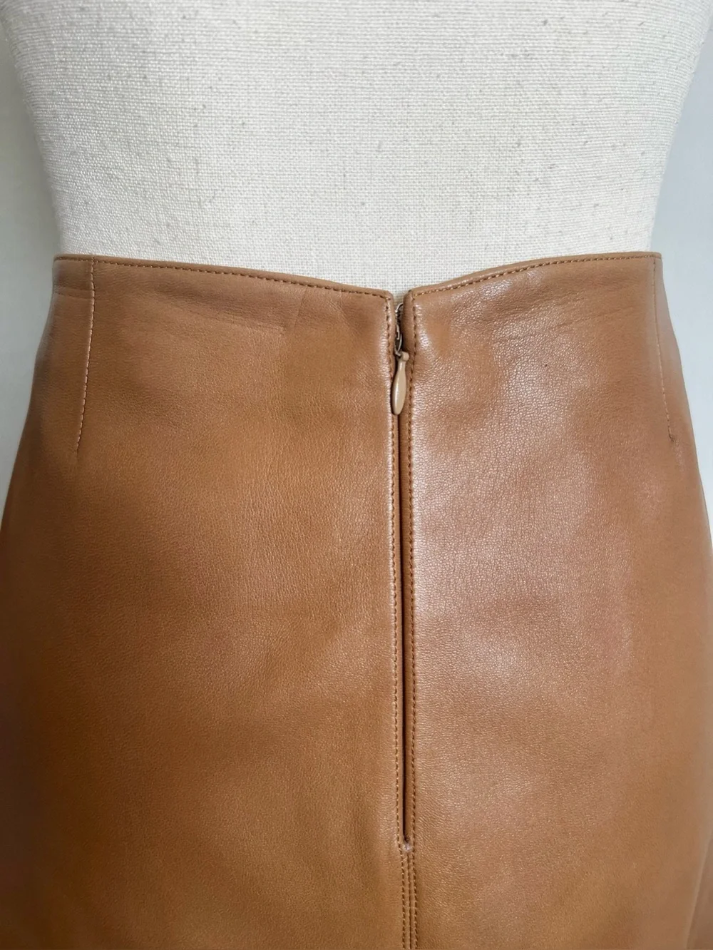 Chanel Leather Fluted Skirt